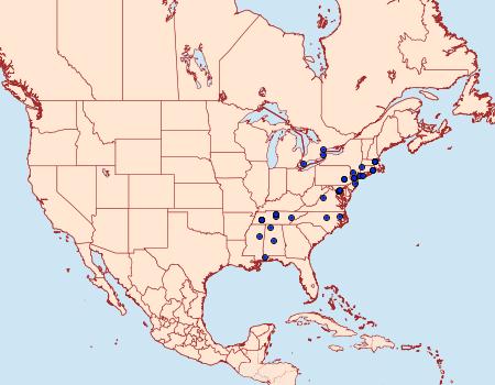 Distribution Data for Coleotechnites albicostata