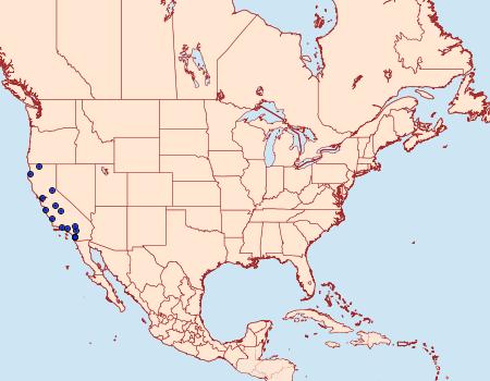 Distribution Data for Exoteleia californica