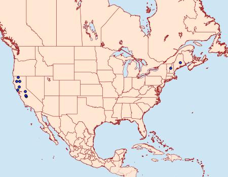 Distribution Data for Glyphipterix californiae