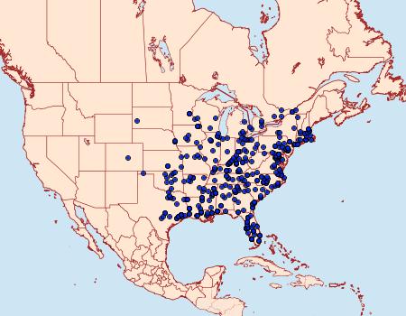 Distribution Data for Harrisina americana