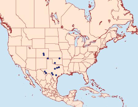 Distribution Data for Catocala texanae