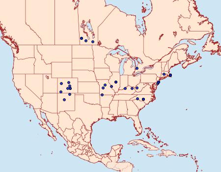 Distribution Data for Acronicta albarufa