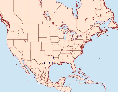 Distribution Data for Acrobasis texana