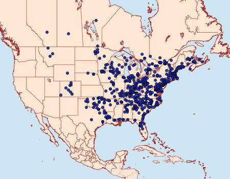 Distribution Data for Malacosoma americana