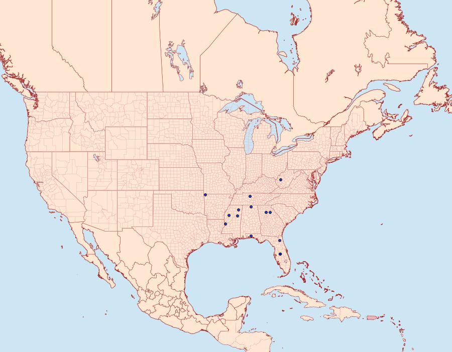 Distribution Data for Alcathoe carolinensis