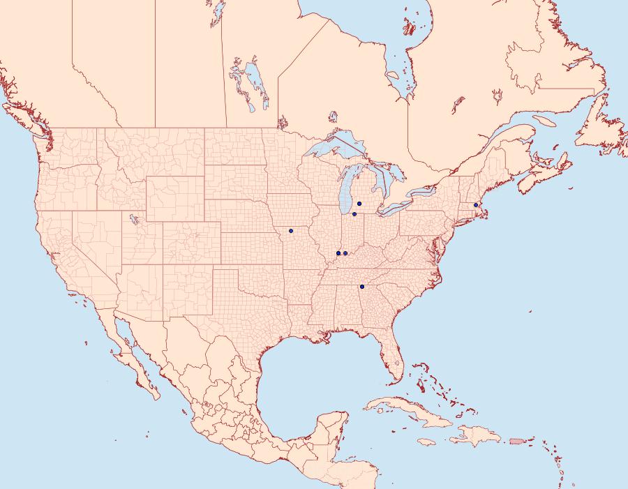 Distribution Data for Catocala luctuosa