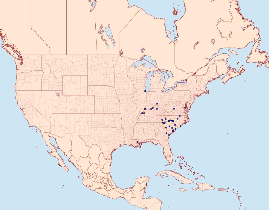Distribution Data for Catocala marmorata